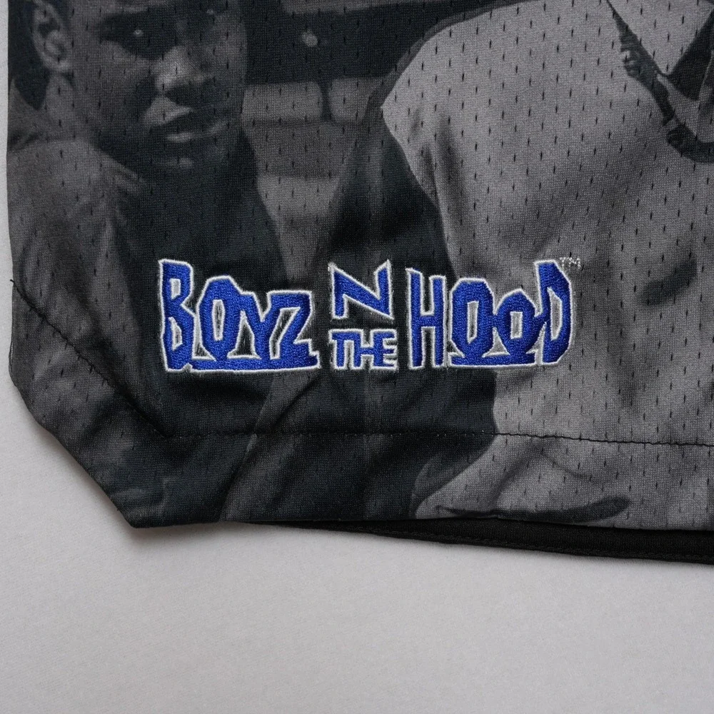 Shoe Palace Boyz N The Hood Shorts Mens‎ Small Gray Mesh Graphic Drawstring